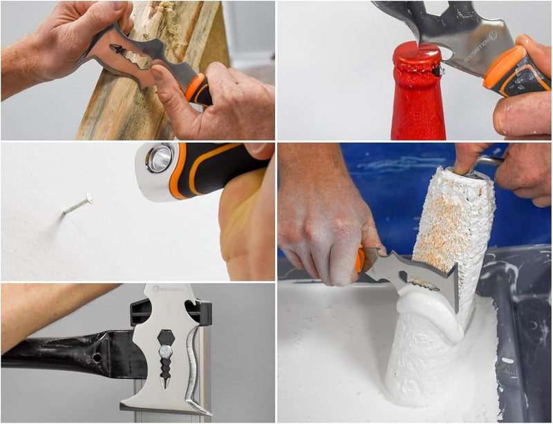 Rolling Dog 14-IN-1 Painter's Tool-Stainless Paint Scraper, Paint Roller Cleaner, Putty Knife, Multi-Use Painters Tool for Painting Home Improvement - Image 5